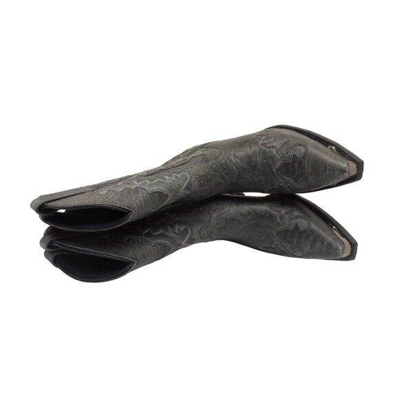 Laredo Men's 10" Cowboy Snip Toe Western Boots Grey Leather Size 9D - Picture 4 of 8